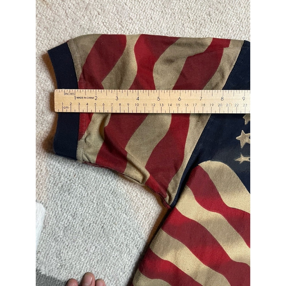 American Summer Clothing Co Men's Liberty Flag Stars Graphic Polo Shirt Sz M - Picture 8 of 10